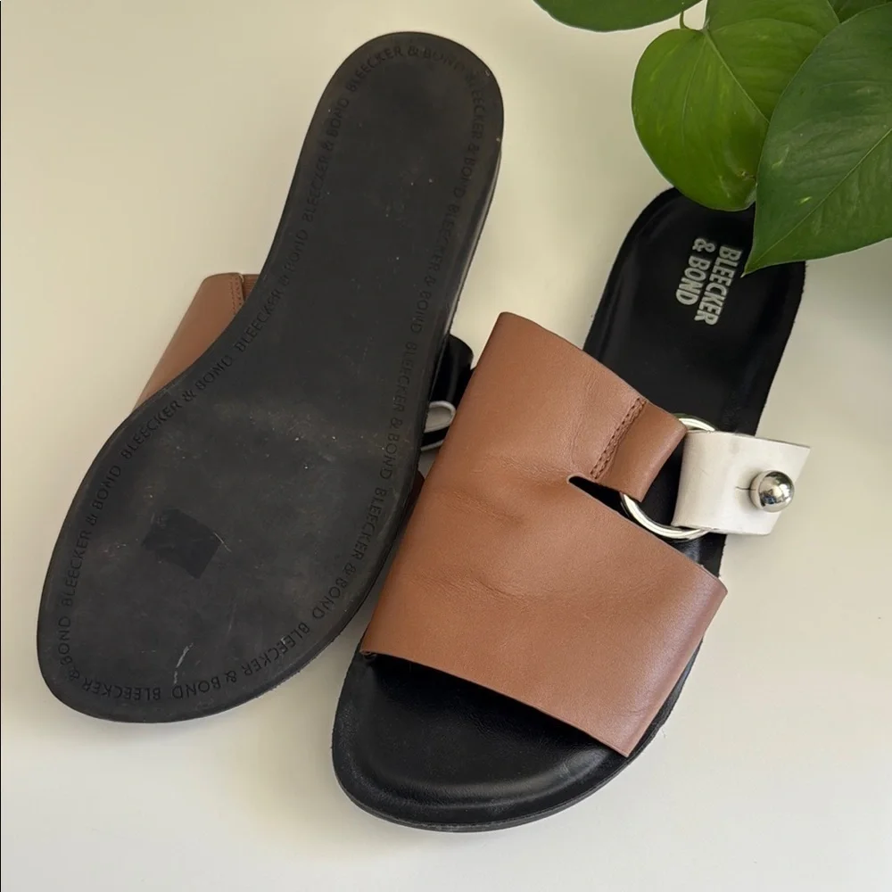 Bleecker & Bond Buckle Regina Sandal Anthropologie Leather Women's Size 8.5